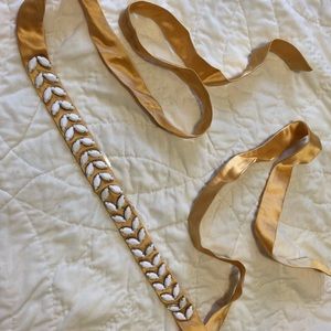 J crew gold bridal belt